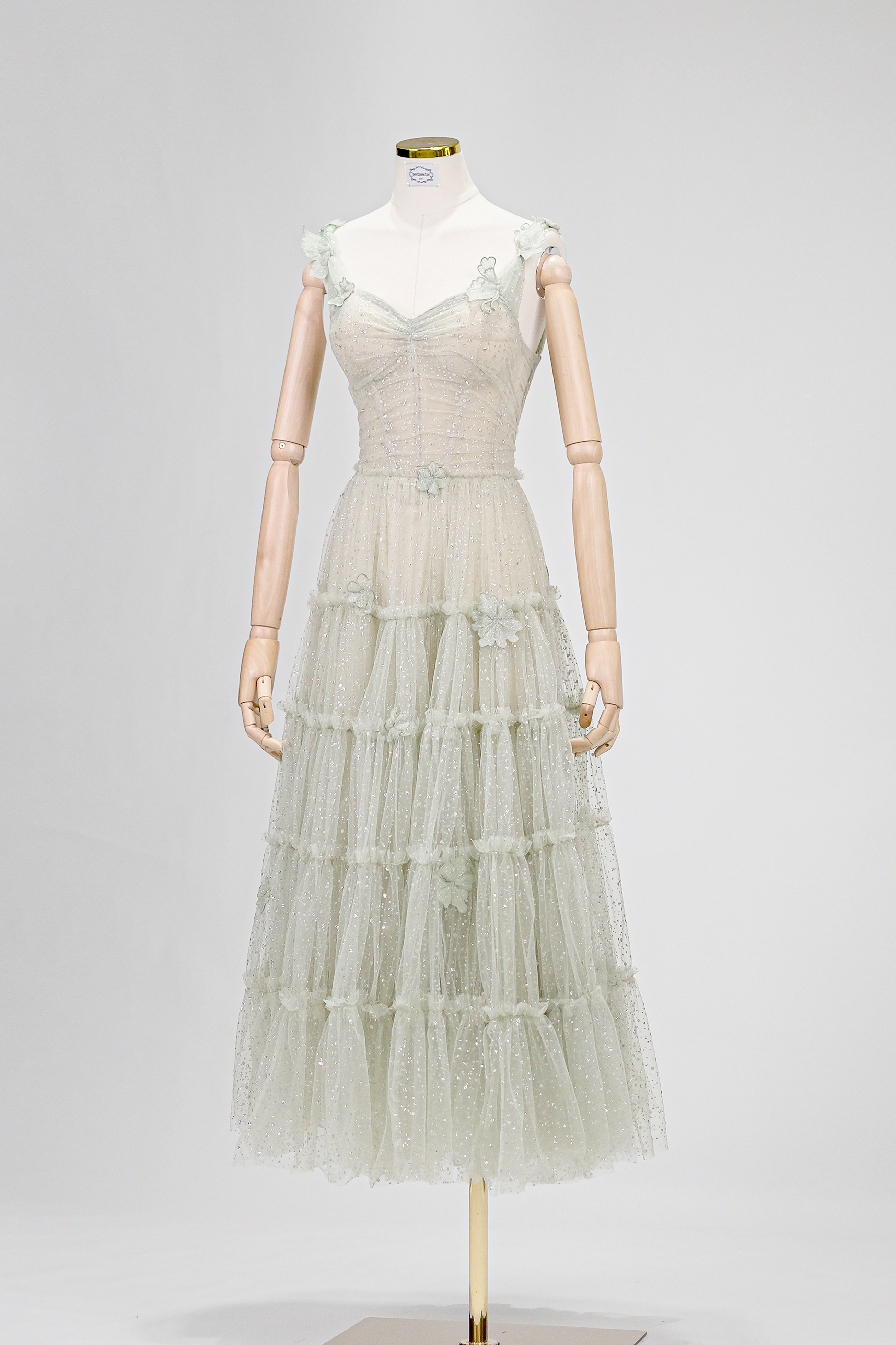 2405028 - SAGE GREEN DRAPERY TULLE