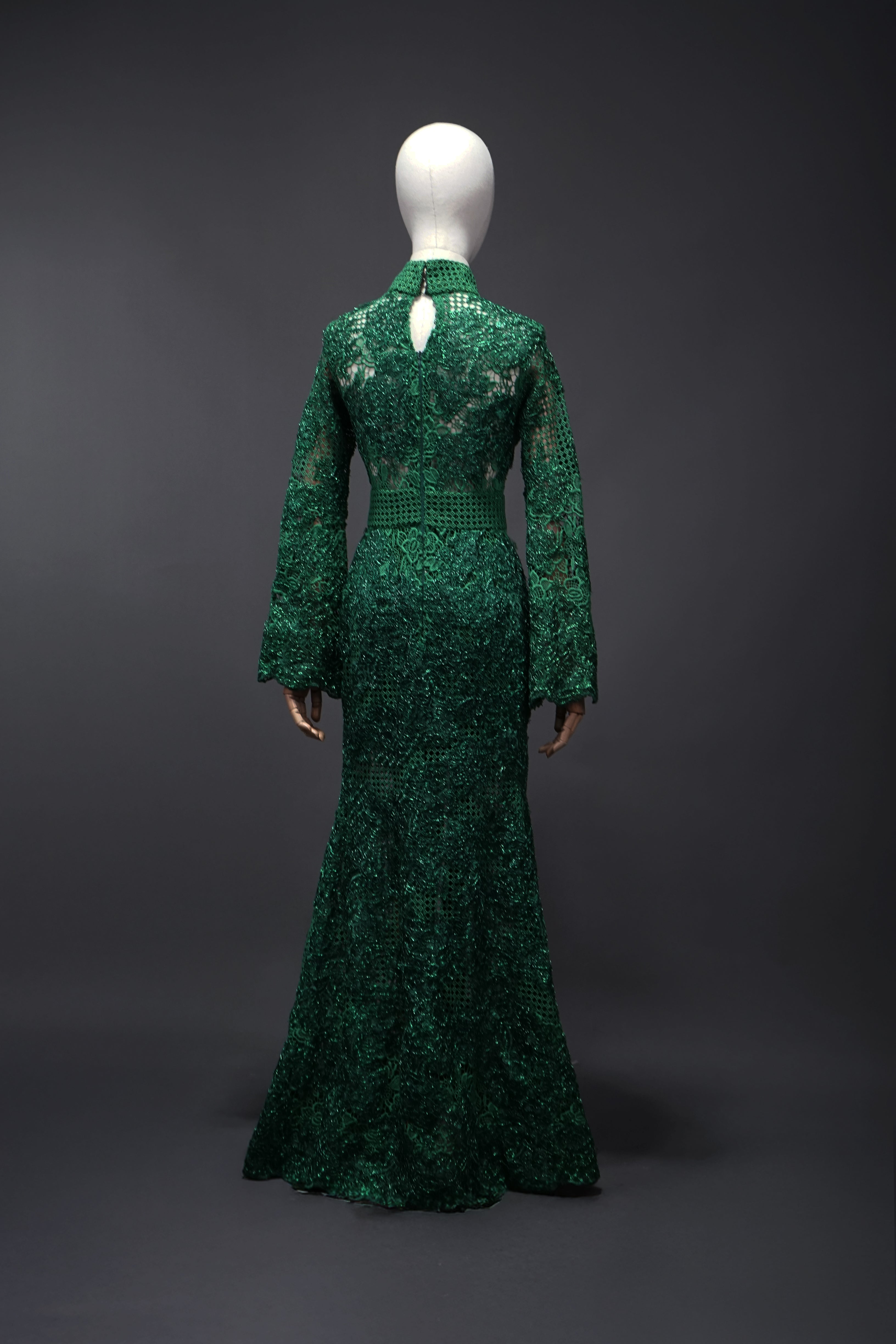 2411015 - DARK GREEN BROCADE